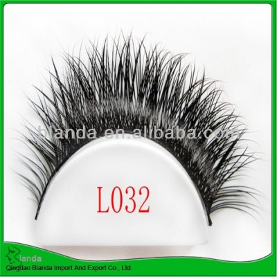 Extra Long green Feather False Eyelashes Fake Eye Lashes Extension