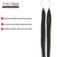 New Products High Quality Ponytail Hair Invisible hair Extension Hand Tied  Hair Extensions