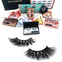 New Fashion Private Label Lashes 25MM 5D 6D Mink Eyelash With Customized Packing